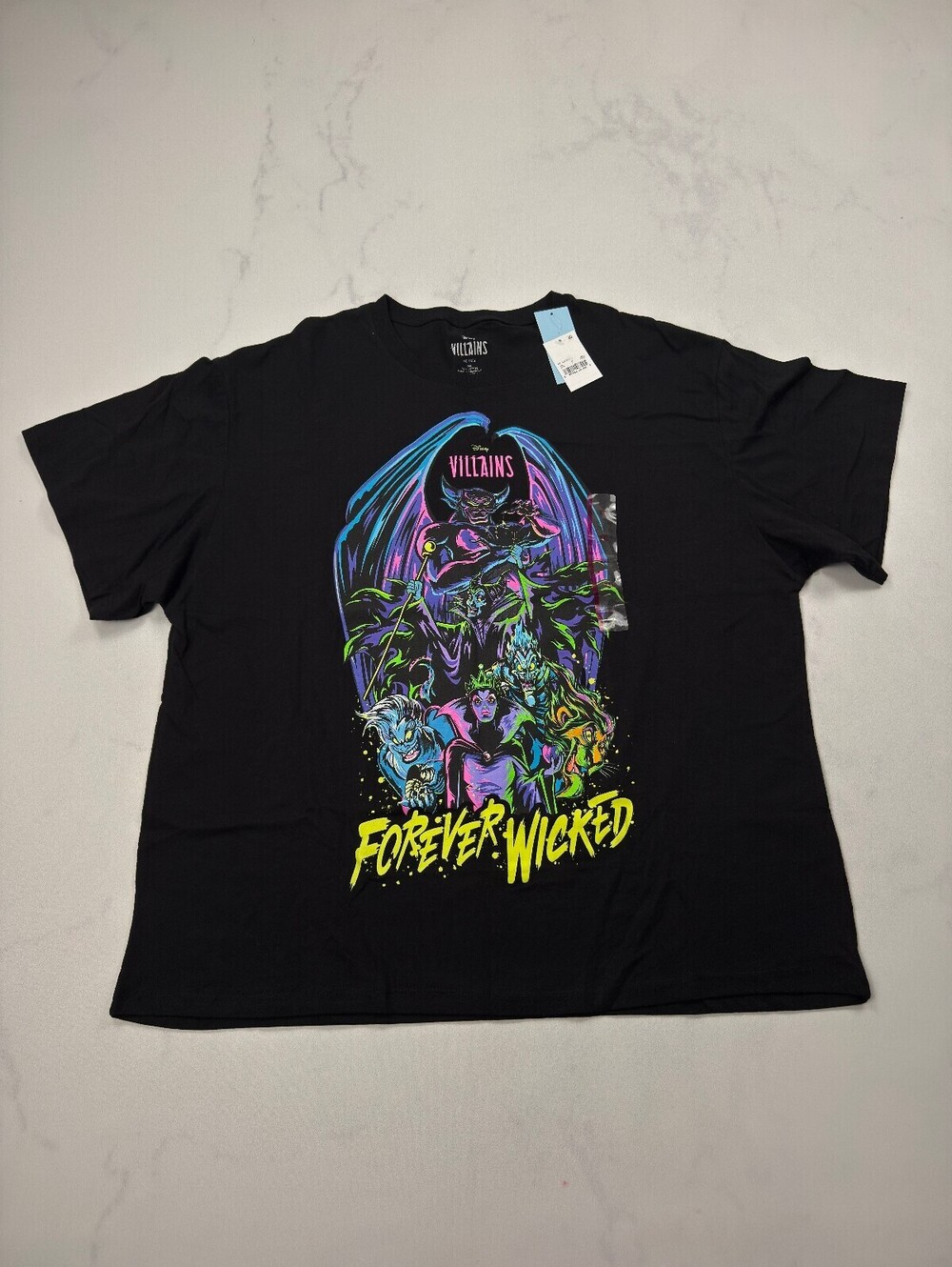 Disney Villains Graphic Tee Black 2010s Edgy - Mens XXL NWT